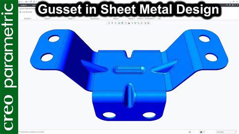 creo sheet metal gusset|creo parametric gusset design.